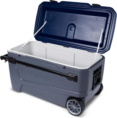 Vista 2 de Igloo Maxcold Glide 110 Qt - Hielera con ruedas de carcasa rígida aislada
