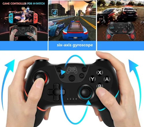Vista 5 de ANVWW Control remoto inalámbrico Switch Pro Gamepad Joystick Joypad para Switch Switch Lite Switch OLED