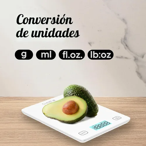 Vista 6 de Cubitt Báscula de cocina inteligente, báscula de alimentos Bluetooth con aplicación, color negro