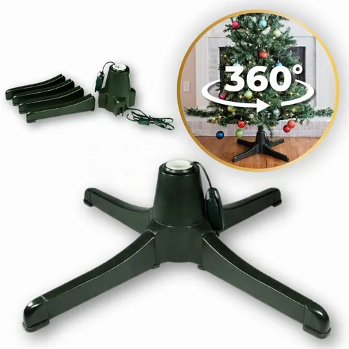 Vista 8 de Winter Wonder soporte giratorio para árboles de navidad artificiales.