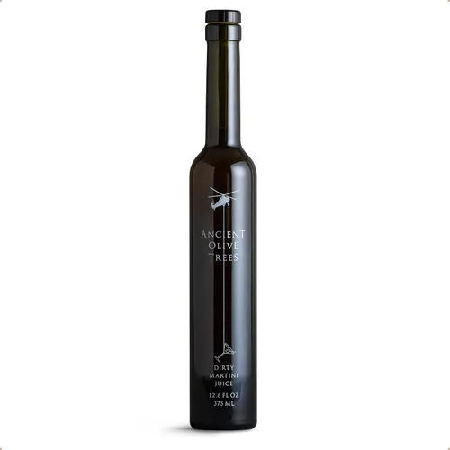 Vista 3 de ÁRBOLES DE OLIVA ANTIGUOS - Zumo de oliva para Martinis sucios Salmuera de oliva perfecta para Martini, Vermouth y Dirty Sue 373.9 ml 1 unidad