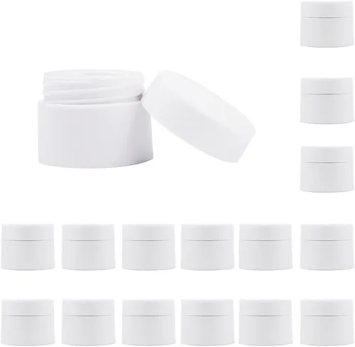 Vista 11 de Mini tarros de crema de 0.3 fl oz/0.35 oz, recipientes de muestras de maquillaje con tapas de boca ancha a prueba de fugas, tarros de plástico