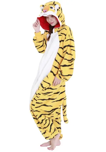 Vista 5 de Pijama Kigurumi de Tigre para Adulto Multicolor