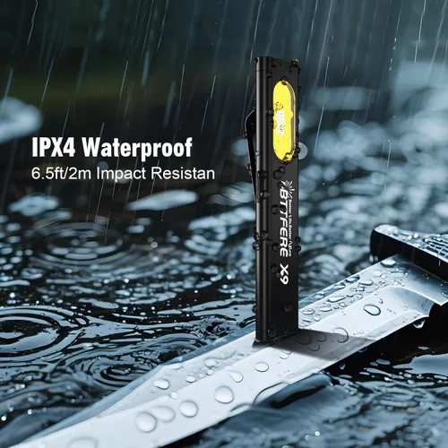 Vista 6 de Paquete de 2 Linternas de Bolsillo EDC con Clip y Base Magnética - 675 Lúmenes USB-C Recargable Delgada Plana IPX4 Impermeable Modos Duales Linterna