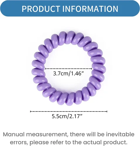 Vista 3 de Pulseras sensoriales antiestrés para niños y niñas, paquete de 8 pulseras elásticas de bobina para niños con autismo, TDAH, SPD o necesidades