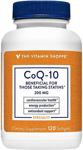 Vista 5 de The Vitamin Shoppe CoQ-10 200mg - Beneficioso para aquellos que toman estatinas - Apoya la salud cardíaca y celular y la producción de energía