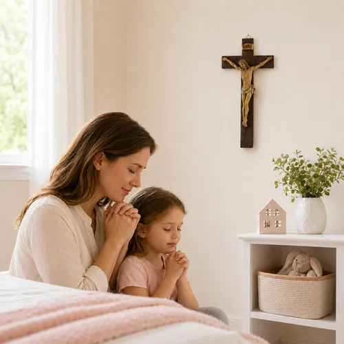 Vista 3 de Artisan Flair Cruz de pared de crucifijo de resina con cruz de Jesús, decoración de pared católica colgante (9.05 pulgadas)