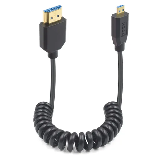 Vista 11 de Duttek Cable de extensión HDMI a Micro HDMI de 90 grados de 8K, 48 Gbps, 8 K a 60 Hz, ángulo descendente micro HDMI macho a HDMI hembra cable