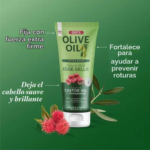 Vista 9 de ORS Style & Sculpt Edge Gellie con aceite de ricino para fortalecer 3.5 onzas