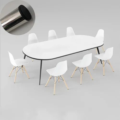 Vista 5 de 12 piezas de tapones de plástico negro de 25 mm (1 pulgada), tapa de extremo de tubo para acabado de muebles de tubo redondo