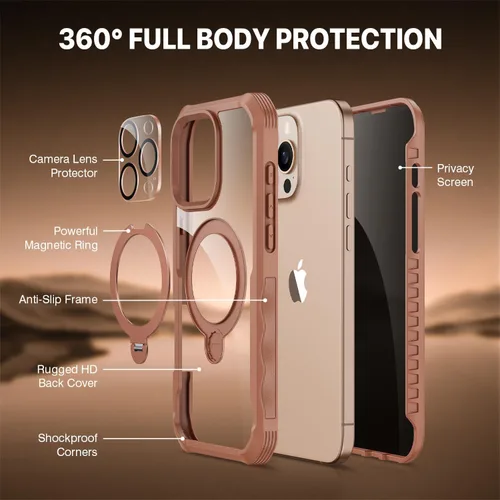 Vista 305 de CENHUFO Funda de privacidad para iPhone 11 Pro, funda de cuerpo completo con protector de pantalla de privacidad de vidrio templado 9H integrado