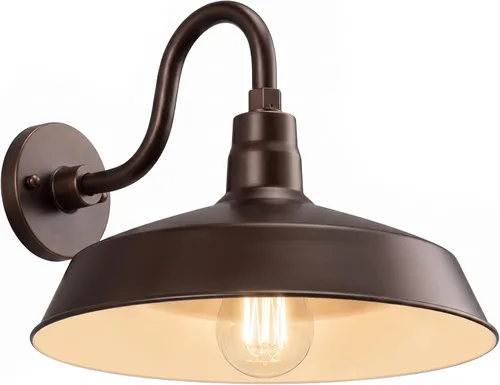 Vista 23 de 17 pulgadas. RLM Warehouse - Pantalla con brazo de cuello de cisne y bombilla Led A19 5000K de 9W