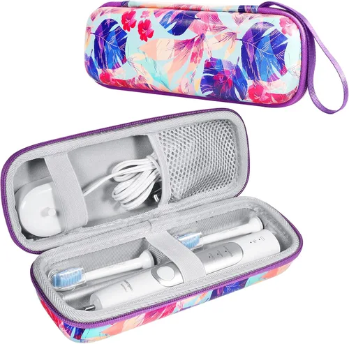 Vista 10 de Estuche de viaje duro para cepillo de dientes Oral-B/Sonicare con bolsillo de malla Negro