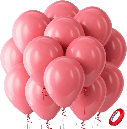 Vista 125 de Bezente Paquete de 150 globos de látex mate color burdeos de 5 pulgadas rojo (07-Red-G42)