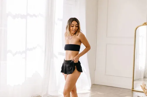 Vista 3 de Pinup - Minifalda plisada para muñeca, minifalda para mujer, juego de rol, faldas cortas sexy para mujer, falda sexy, falda de neón disponible