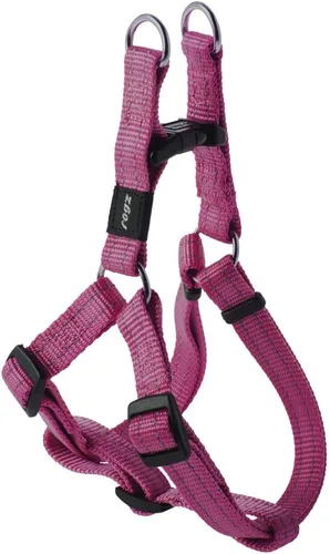 Vista 8 de Arnés reflectante ajustable para perros medianos; collar y correa a juego disponibles, negro