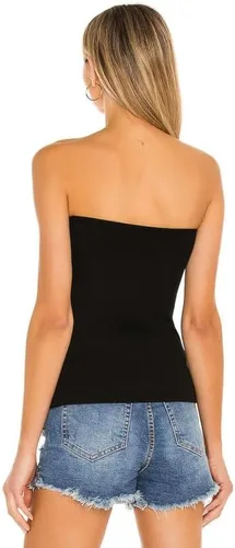 Vista 3 de Camisetas largas de algodón para mujer, sin tirantes, sexy, bandeau, 3 piezas