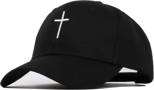 Vista 2 de Gorra de béisbol con bordado cruzado ajustable estructurado para hombres y mujeres