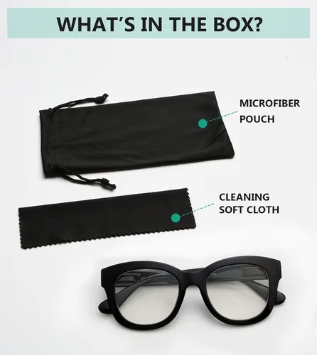 Vista 6 de Eyekepper Lentes de lectura progresivos de gran tamaño para mujer, protección UV, multienfoque, lentes de lectura trifocales Noline - Marco negro