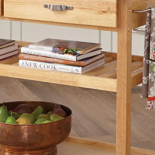 Vista 5 de Home Styles Meridian carrito de cocina, Madera Noble, Natural