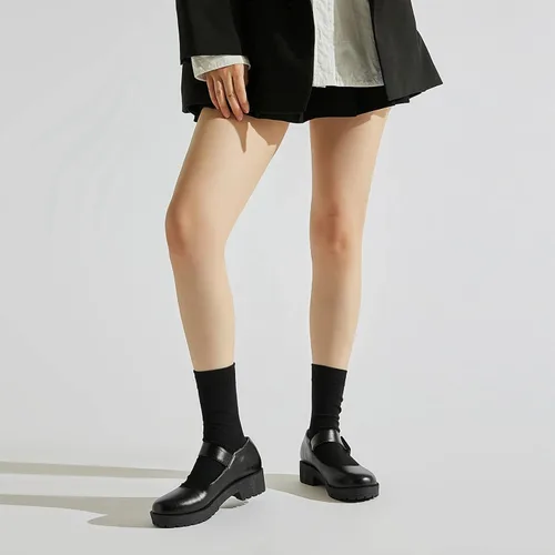 Vista 8 de Caradise Zapatos de uniforme para mujer con plataforma Mary Janes