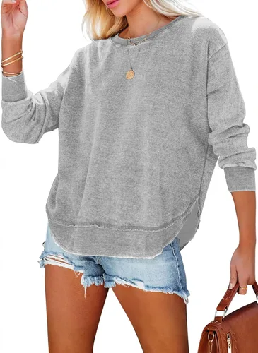 Vista 8 de EVALESS Sudadera con cuello redondo para mujer Negro
