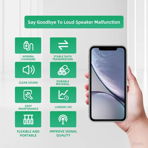 Vista 5 de Para iPhone Xs Max Puerto de Carga de Reemplazo Blanco OEM Auriculares Jack USB Carga Dock Conector Asamblea Micrófono Antanna Flex Cable