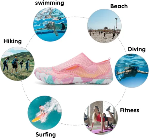 Vista 6 de Zapatos de agua para natación, para mujereshombres, de secado rápido, para playa, senderismo, buceo, navegación, río, deportes acuáticos al aire