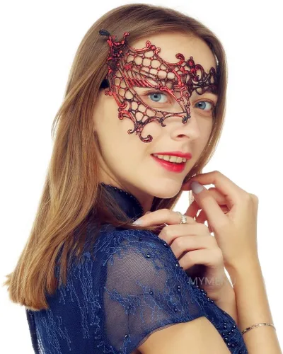 Vista 11 de MYMENU Máscara de mascarada para mujeres, máscara de encaje veneciano para ojos para fiesta, baile de graduación, baile, disfraz, Mardi Gras