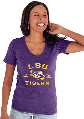Vista 11 de Blue 84 NCAA Camiseta de mujer de tres combinaciones con mascota