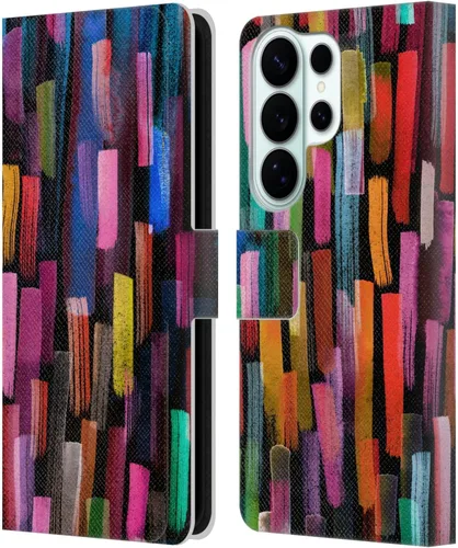 Vista 139 de Head Case Designs Officially Licensed Ninola Brushstrokes Black Summer Patterns Leather Wallet Case Compatible with Samsung Galaxy A07 4G