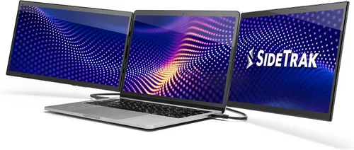 Vista 10 de SideTrak Swivel Pro - Monitor portátil ultra delgado de 13.3 pulgadas, pantallas para laptop FHD IPS 1080p con soporte + bisagra giratoria patentada