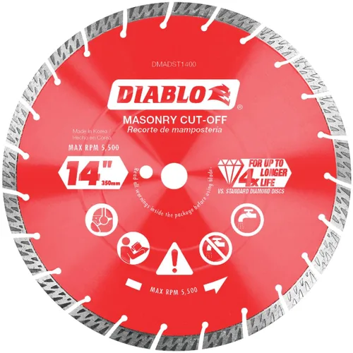 Vista 9 de Diablo Hoja de corte de mampostería turbo segmentada con diamante - 4