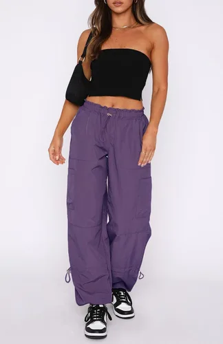 Vista 4 de Y2K Cargo Pants Women Baggy - Pantalones de paracaídas para mujer