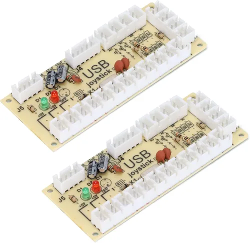 Vista 7 de QM070913 Controlador de juego arcade codificador USB módulo de retardo cero para PC para MAME para Raspberry Pi Retropie, codificador de PC USB