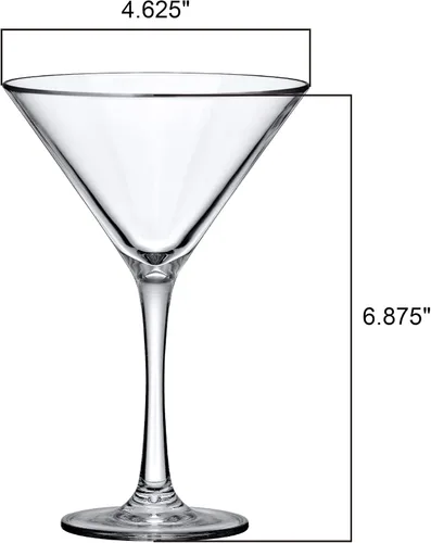Vista 4 de Amazing Abby - Vesper - Vasos de Martini de plástico de 10 onzas (juego de 4), vasos de cóctel de plástico, reutilizables, sin BPA, a prueba