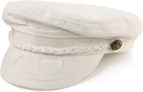 Vista 6 de SK Hat shop Gorra plana de algodón de algodón para hombre, pescador griego, marinero, violinista, conductor
