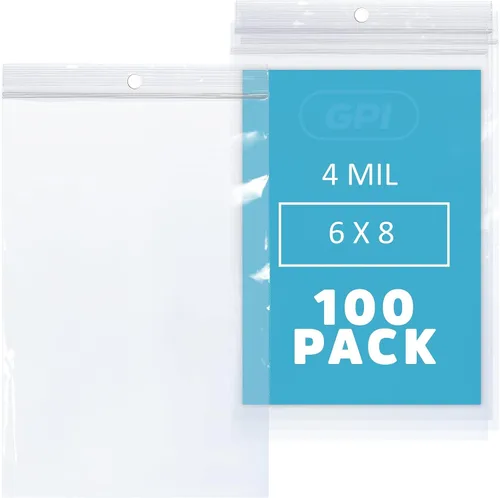 Vista 13 de GPI - Bolsas de plástico transparente con cremallera de 3" x 4", 100 unidades, bolsas de polietileno resistentes de servicio pesado de 4 mil