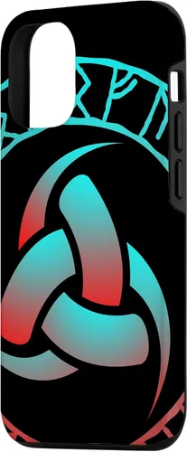 Vista 2 de Funda con símbolo vikingo Triskele Odin Horns nórdico signo runa para iPhone 15