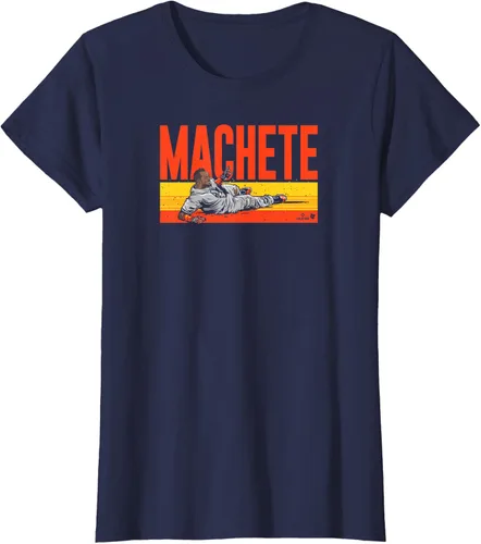 Vista 3 de Martin Maldonado - Machete - Camiseta de béisbol Houston, Azul / Patchwork, S