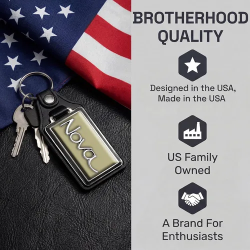 Vista 7 de Brotherhood Car Key Chain for Cutlass - Classic Models Keychain for Men and Women Gift Key Ring