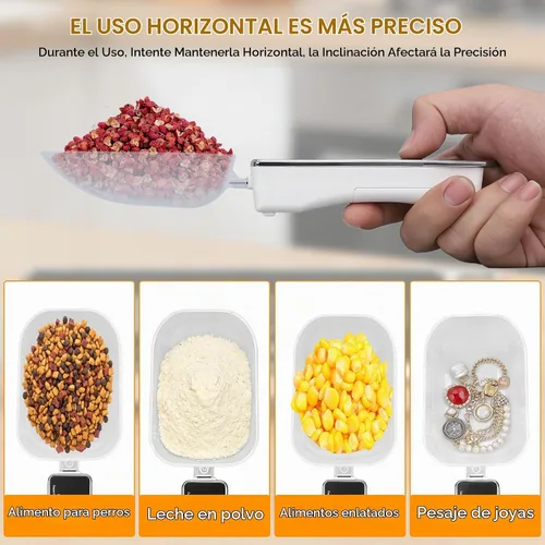 Vista 8 de Dioche Cuchara medidora digital, alta precisión de 0.00 oz a 17.64 oz de capacidad, con cucharas desmontables de 1.0 fl oz y 2.7 fl oz, función