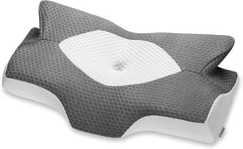 Vista 12 de Almohadas cervicales de espuma viscoelástica Elviros para el dolor de cuello y hombros, almohada para el cuello para dormir, almohadas para dormir