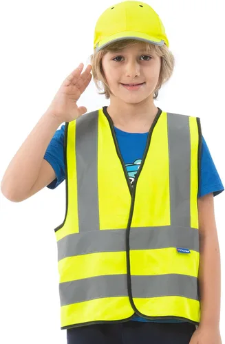 Vista 17 de AYKRM Chaleco de alta visibilidad para niños chaleco de seguridad reflectante de alta visibilidad