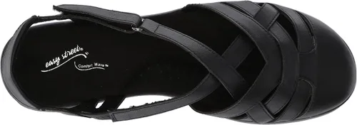 Vista 5 de Easy Street Garrett - Sandalias planas de piel sintética con tiras, Rojo