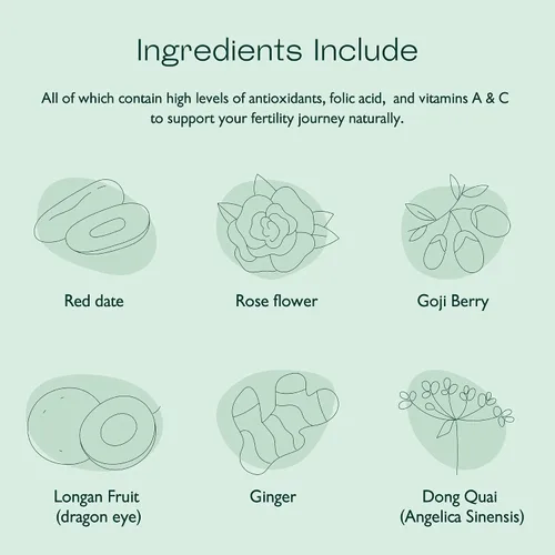 Vista 11 de Mira Té de fertilidad, sin cafeína, 100% orgánico, bayas de Goji y raíz de jengibre ayudan a regular los ciclos, apoya la concepción y promueve