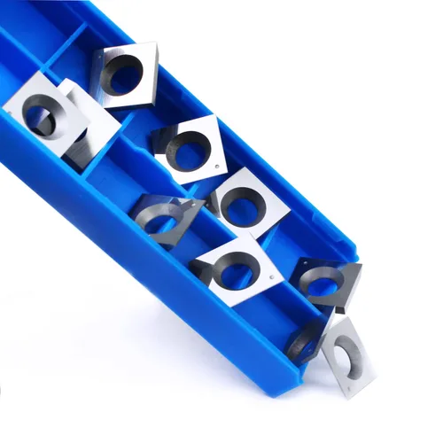 Vista 4 de Cuchillo de inserción de carburo indexable de 0.563 x 0.563 x 0.079 in-50 ° de repuesto de 2 bordes para Cutech Tool Rikon Carbatec y la mayoría
