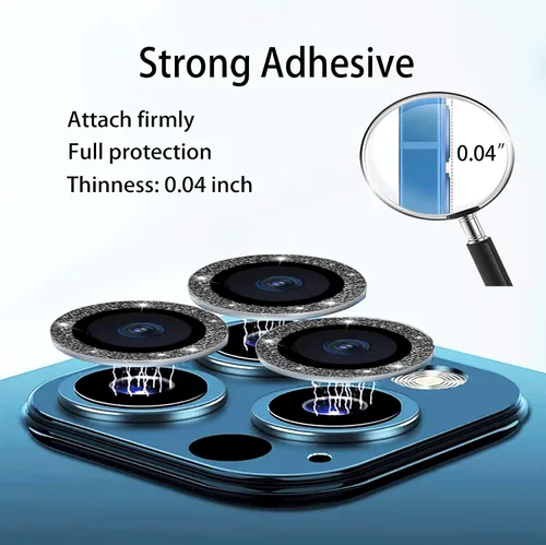 Vista 5 de Nothers Paquete de 3 protectores de lente de cámara compatibles con iPhone 12/12 Pro /12 Mini/11/11 Pro /11 Pro Max, protector de pantalla de vidrio