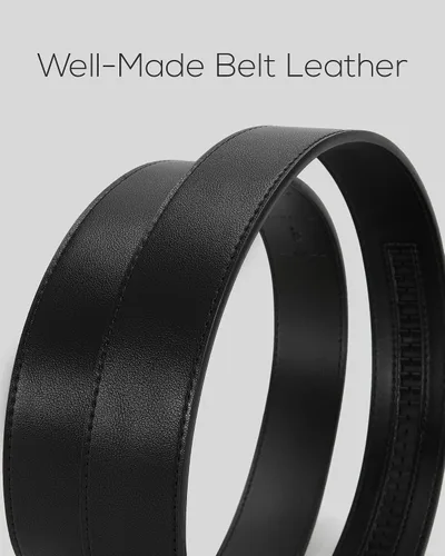 Vista 4 de CHAOREN Cinturón de trinquete de cuero para hombre, ajuste personalizable, estilo sin esfuerzo (1.378 in)