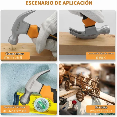 Vista 5 de BOOSDEN Martillo de garra corto de 8 onzas para niños pequeños y rechonchos